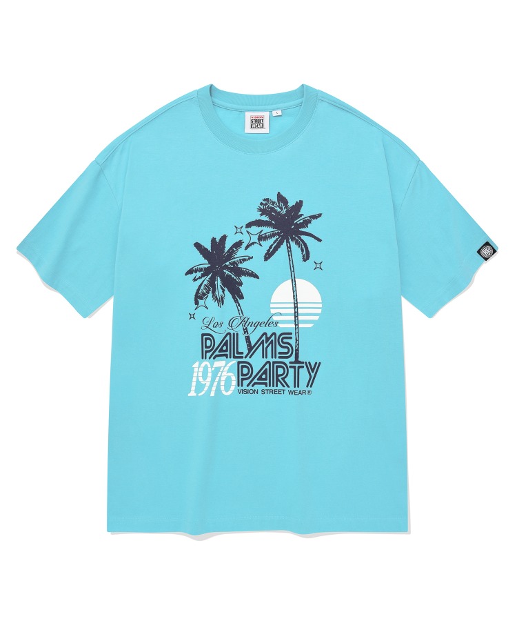 VSW Palms Party T-Shirts Neon Blue